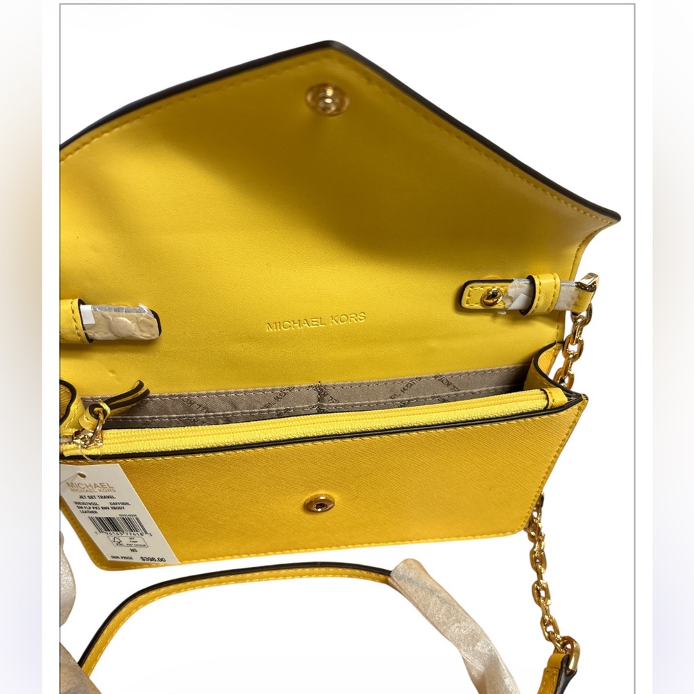 NWT Michael Kors Jet Set Leather Crossbody - Picture 4 of 5